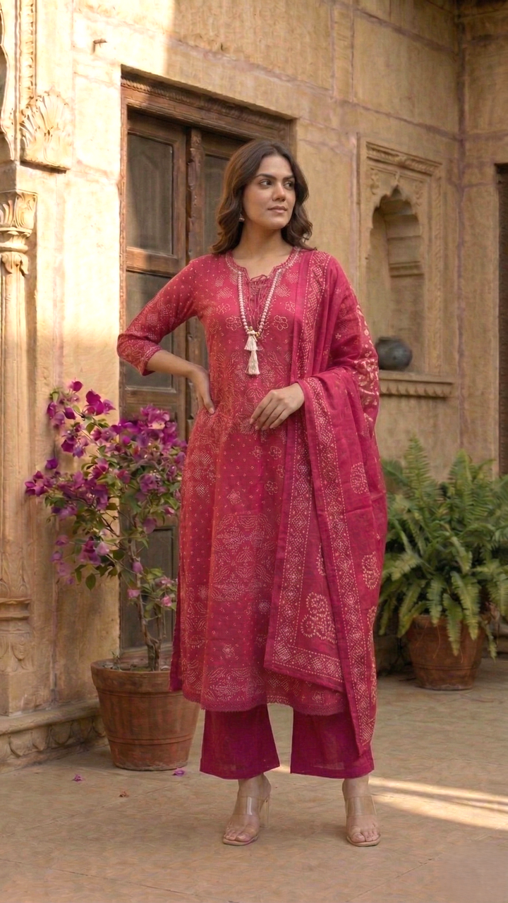 Vairagi Candy Printed Work Suit Set