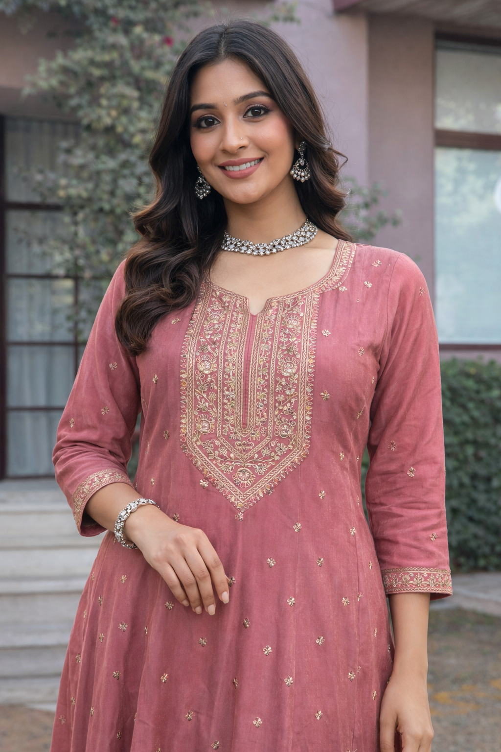 Shanti Flamingo Full Work Suit Set