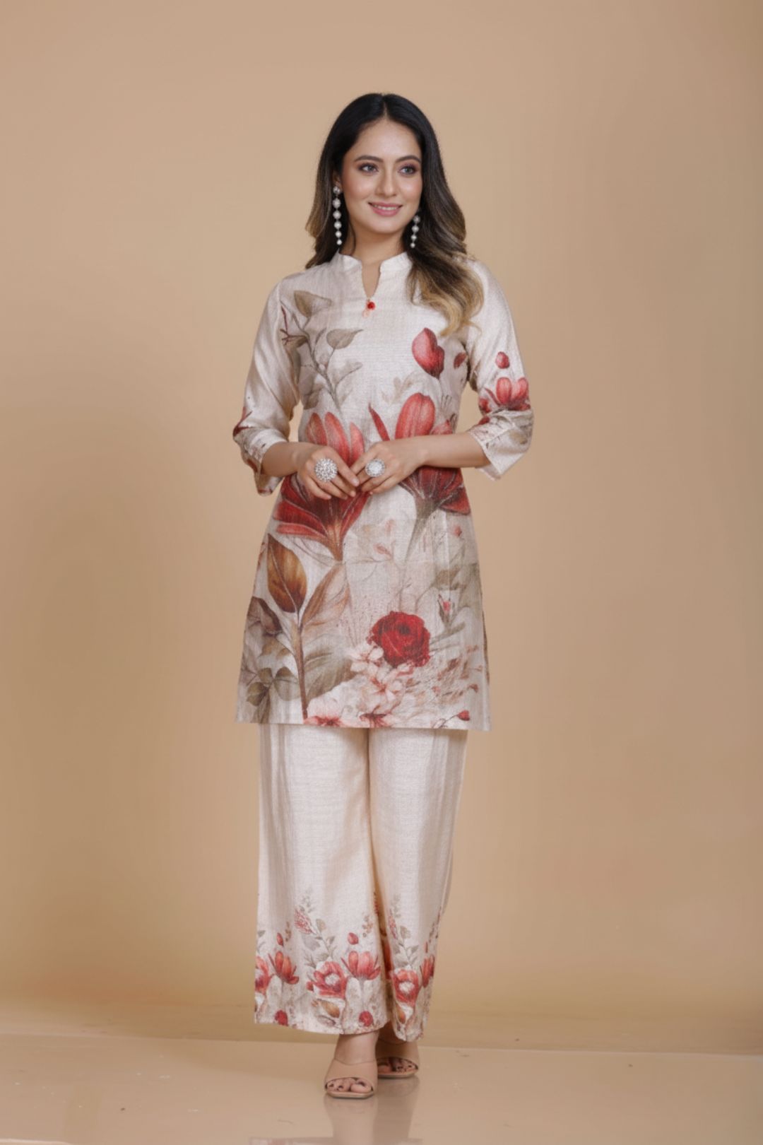 Malti dandelion printed work co-ord set