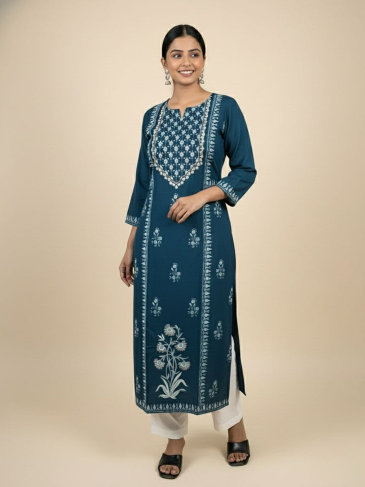 Nabha Azure Printed Kurti