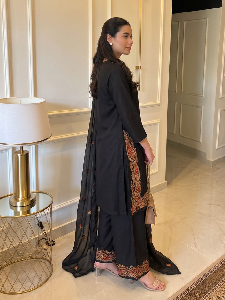 Lipi Jet Embroidery Farshi Cotton Suit Set