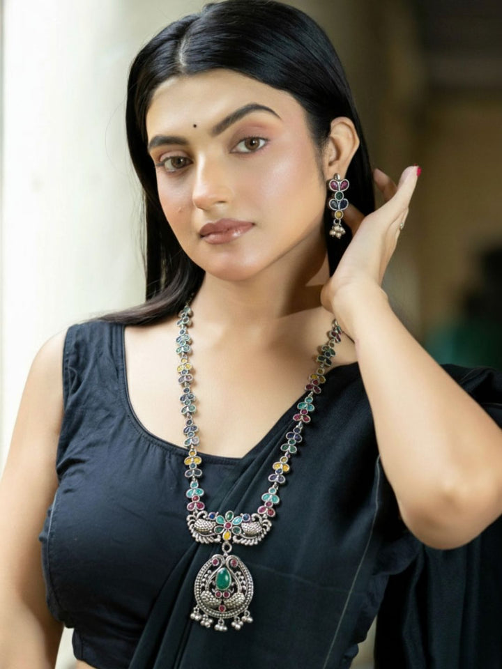 Antara Oxidised necklace set