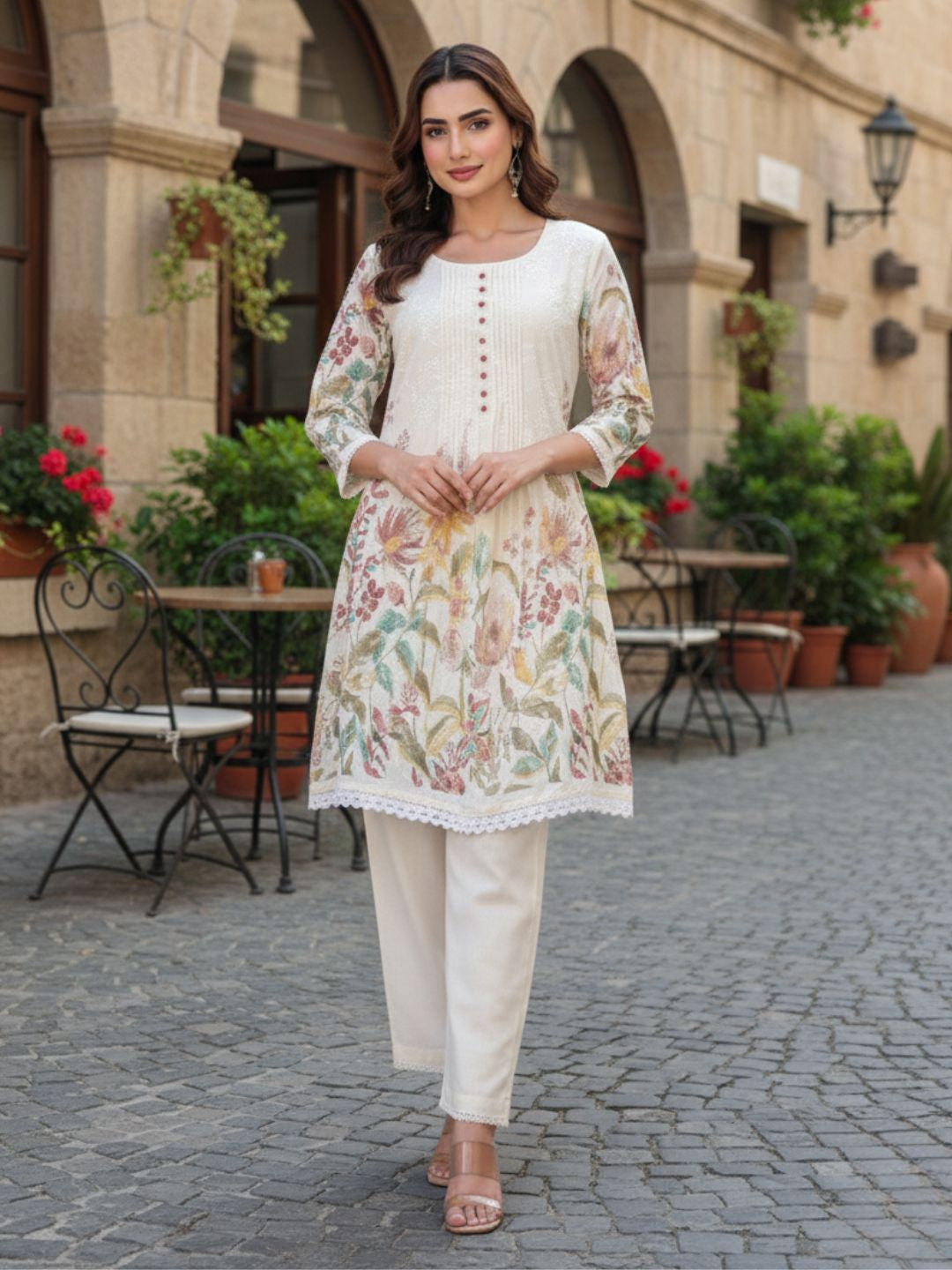 Tiara alabaster cotton co-ord set