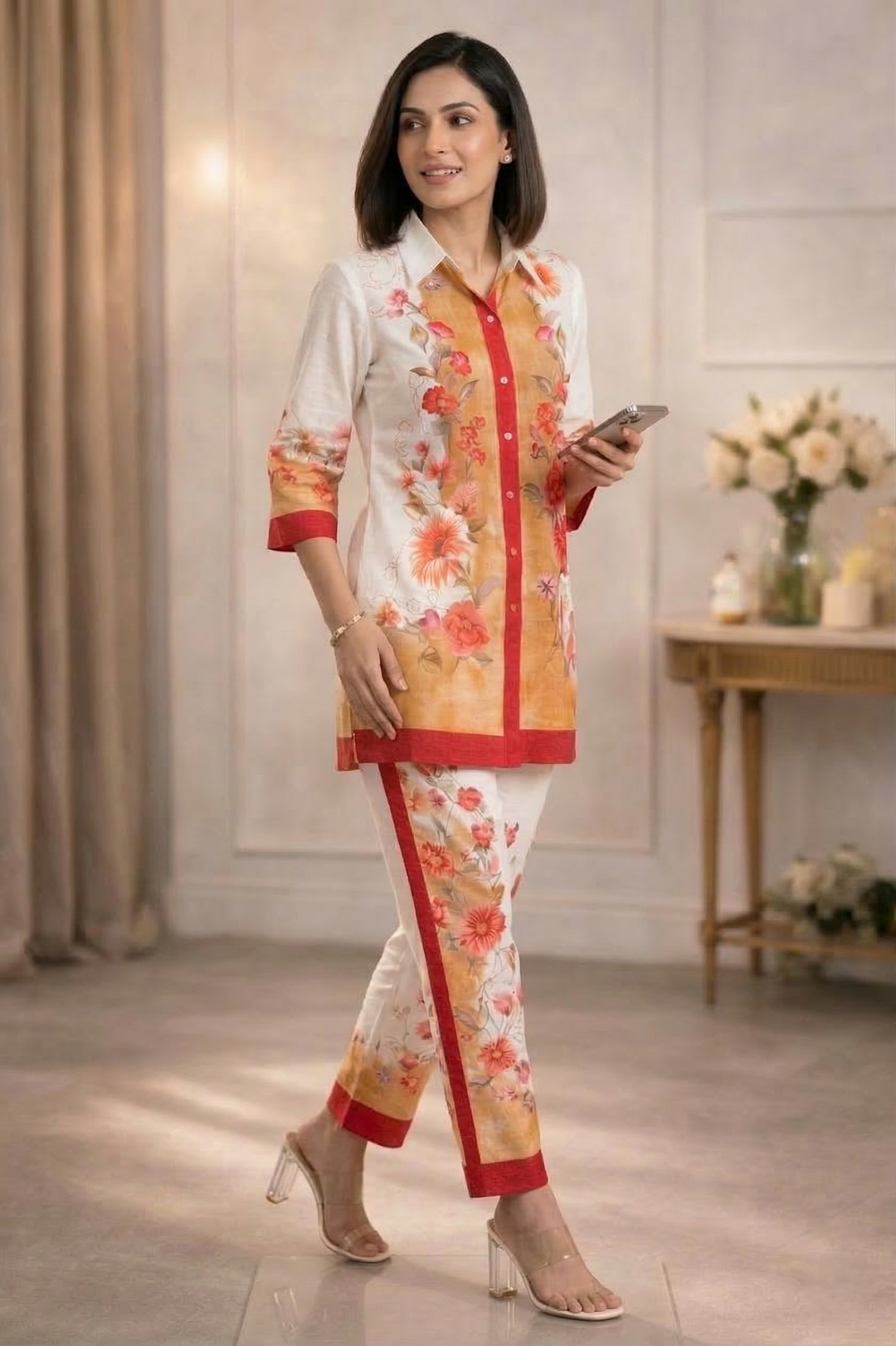 Akshara sand printed co-ord set