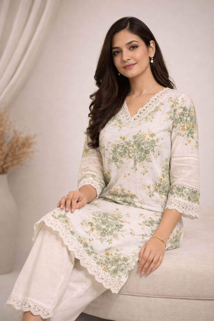 Surbhi moss cotton co-ord set