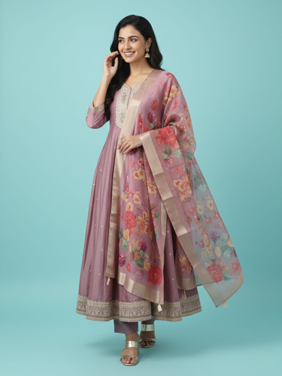 Shanti Salmon Full Work Suit Set