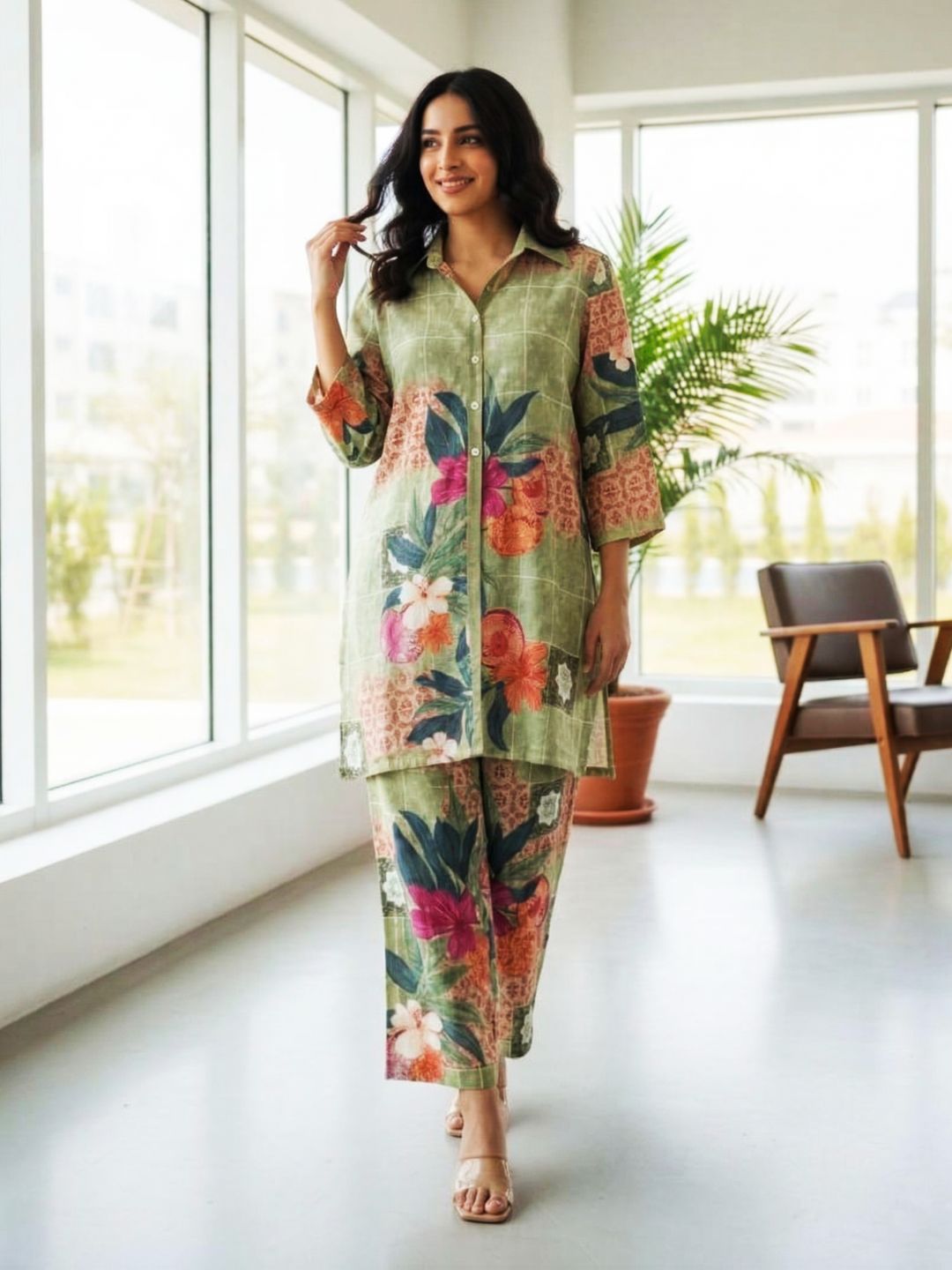 Akshara kelly printed Cotton co-ord set