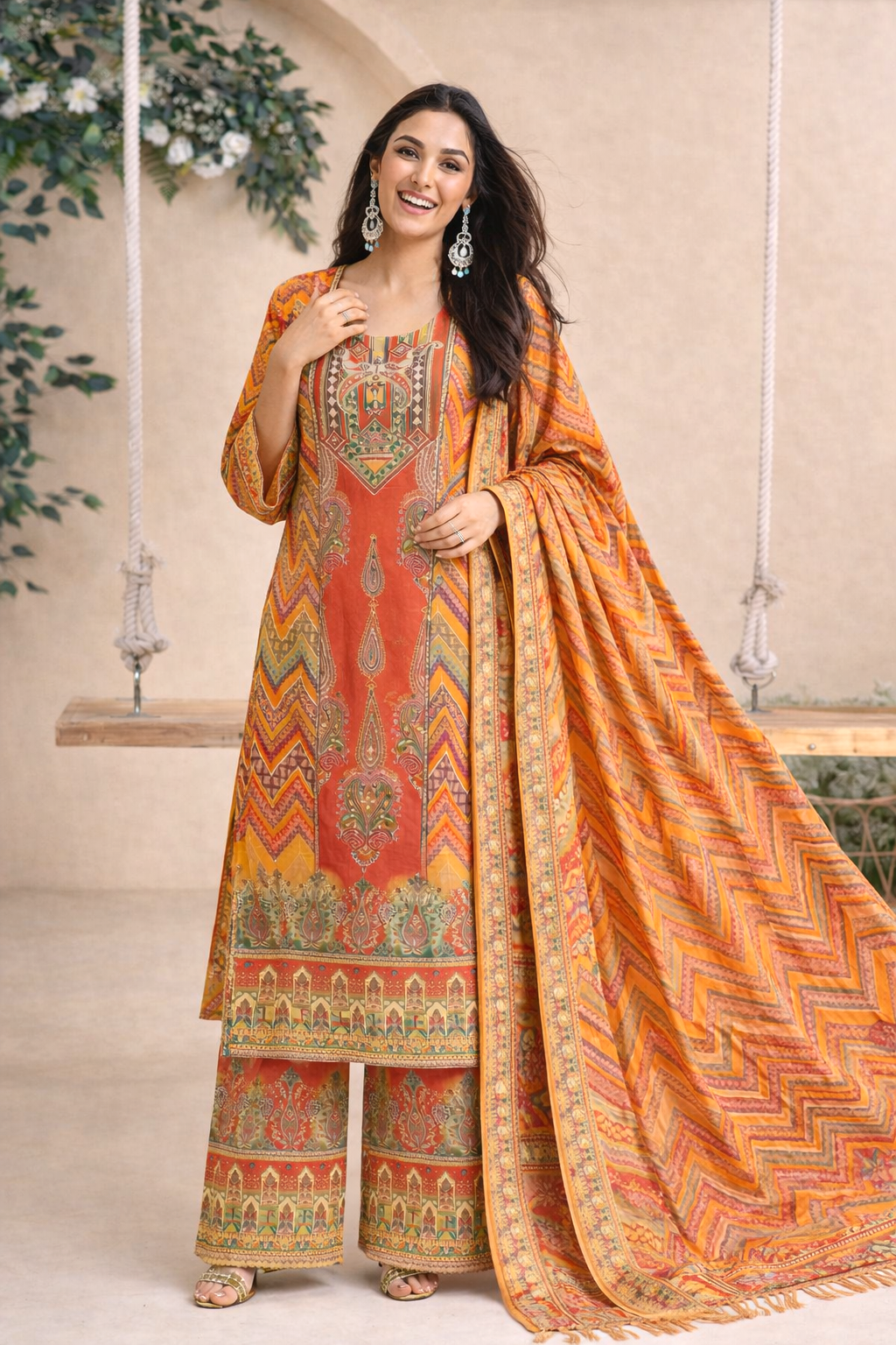 Morni amber full work suit set
