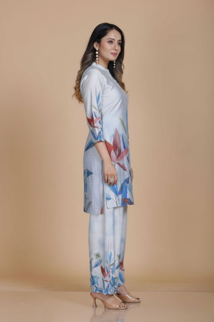 Malti hibis printed work co-ord set