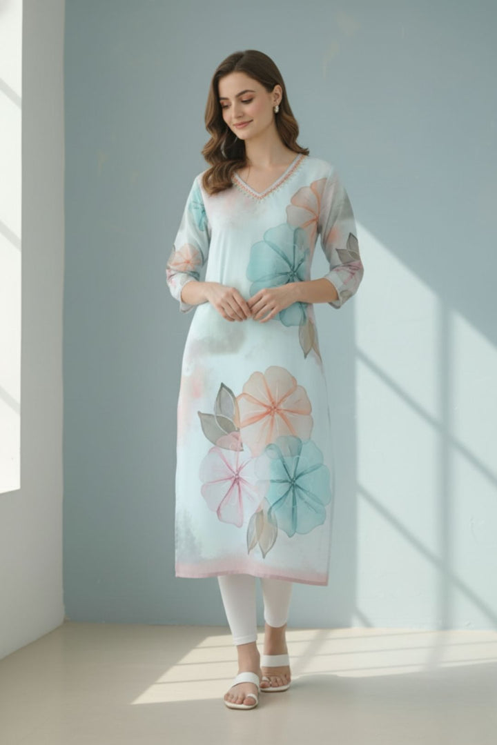 Yami Celeste Printed Kurti