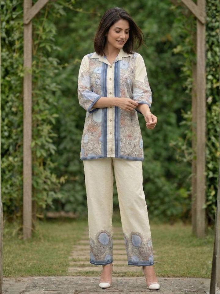 Viyona spatial printed co-ord set