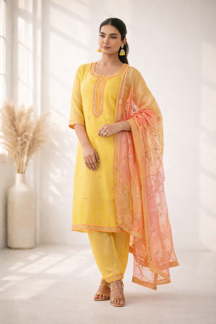 Anila Sunshine Full Work Suit Set