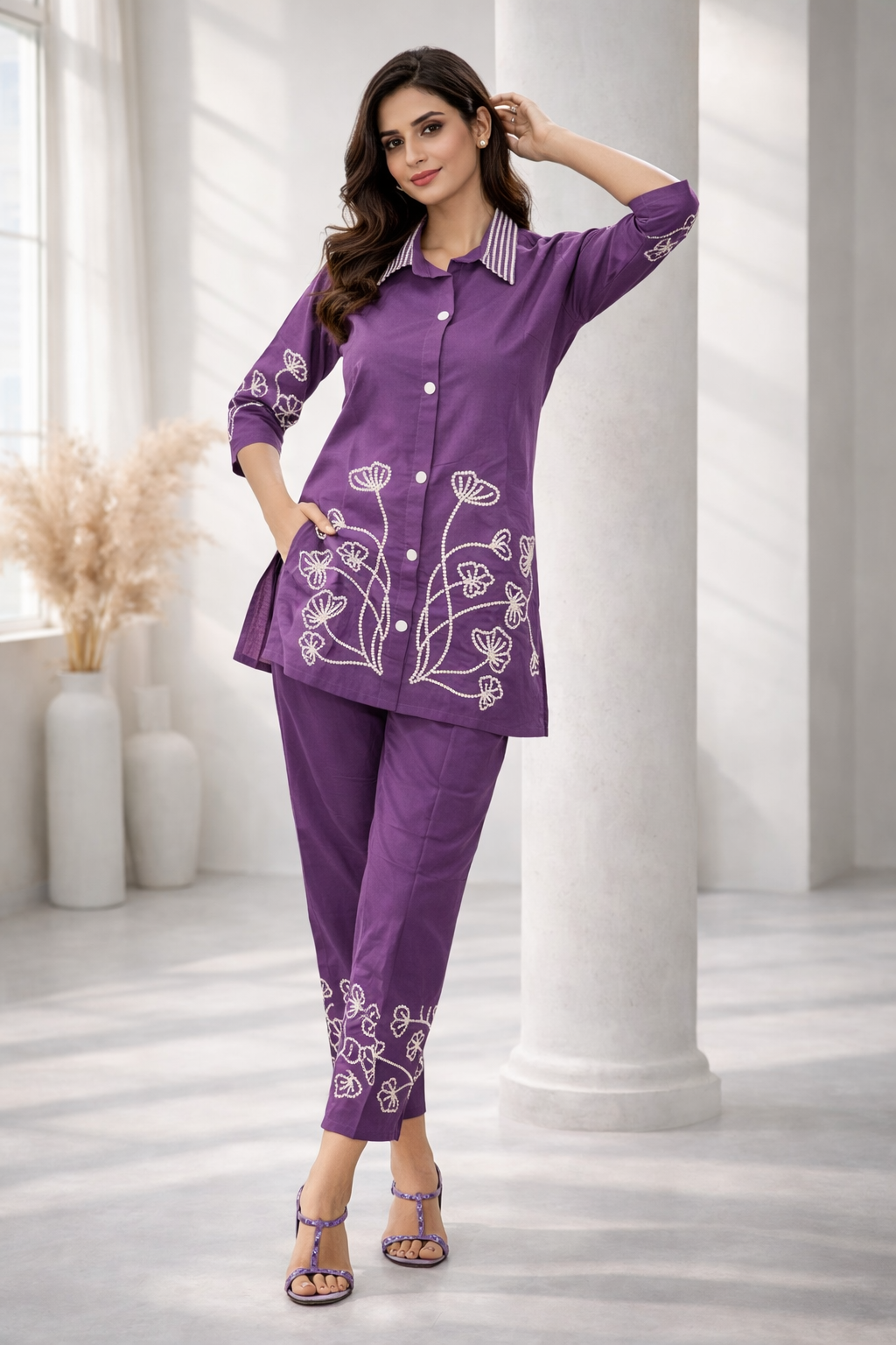 Kuhu Voila Embroidered Co-ord Set