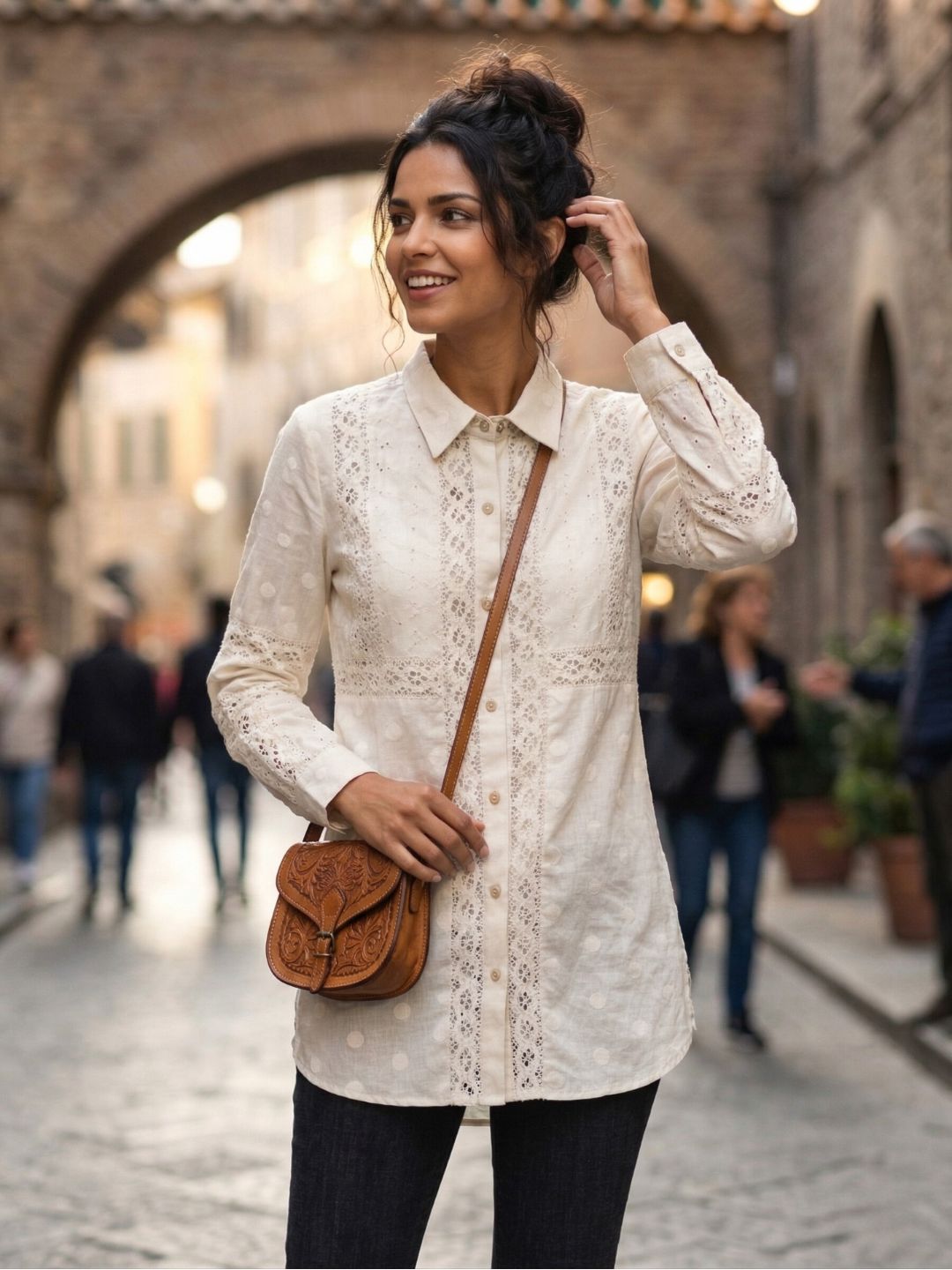 Perka dove cotton shirt