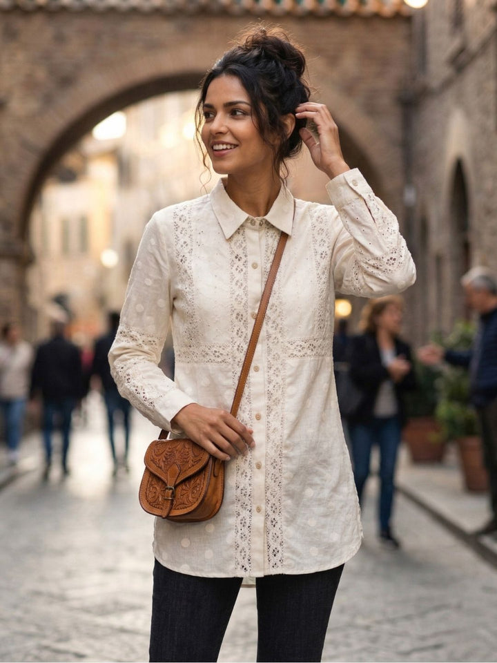 Perka dove cotton shirt