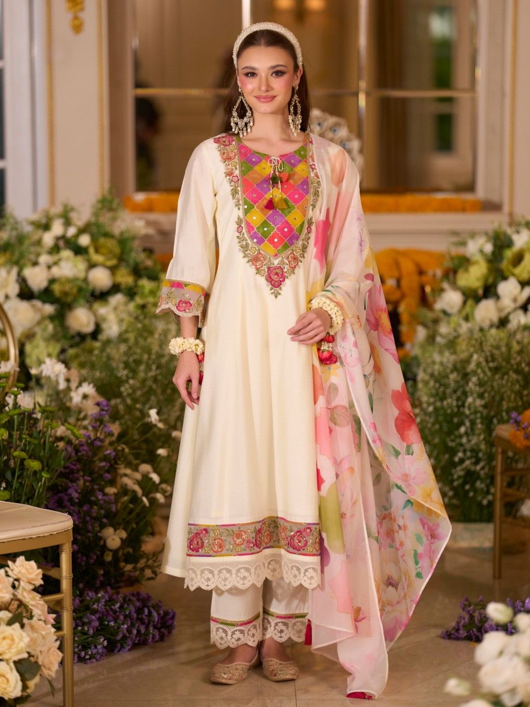 Nazia angel embroidery lawn suit set