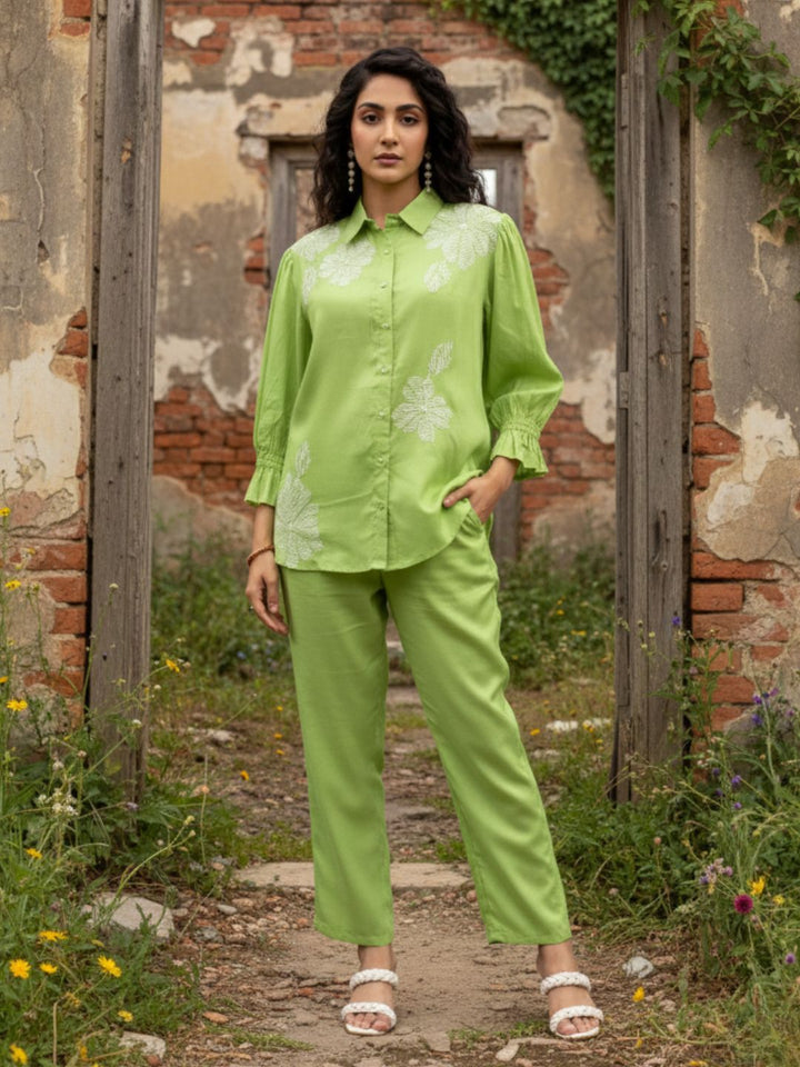 Holly pear Embroidered Co-ord Set