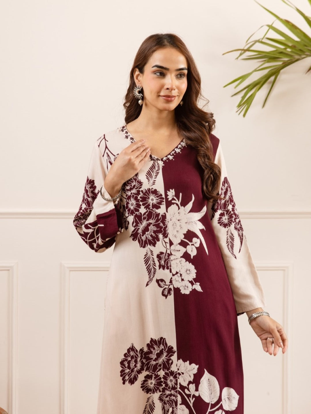 Karen mahagony printed cotton kurta pant set