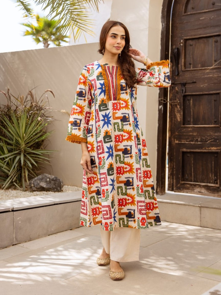 Karen Artsy cotton kurta pant set