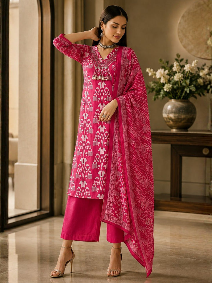 Hiya Rose Cotton Suit set