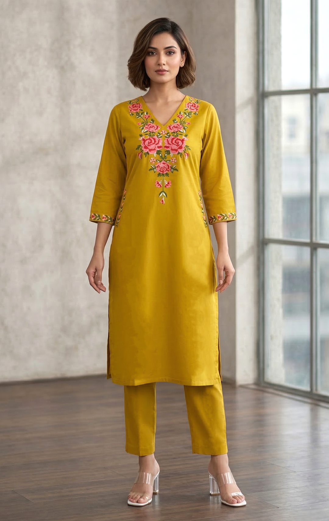 Mohini Sunglow Embroidered Kurta Pant Set