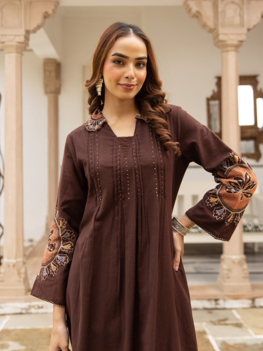 Karen raisin cotton kurta pant set