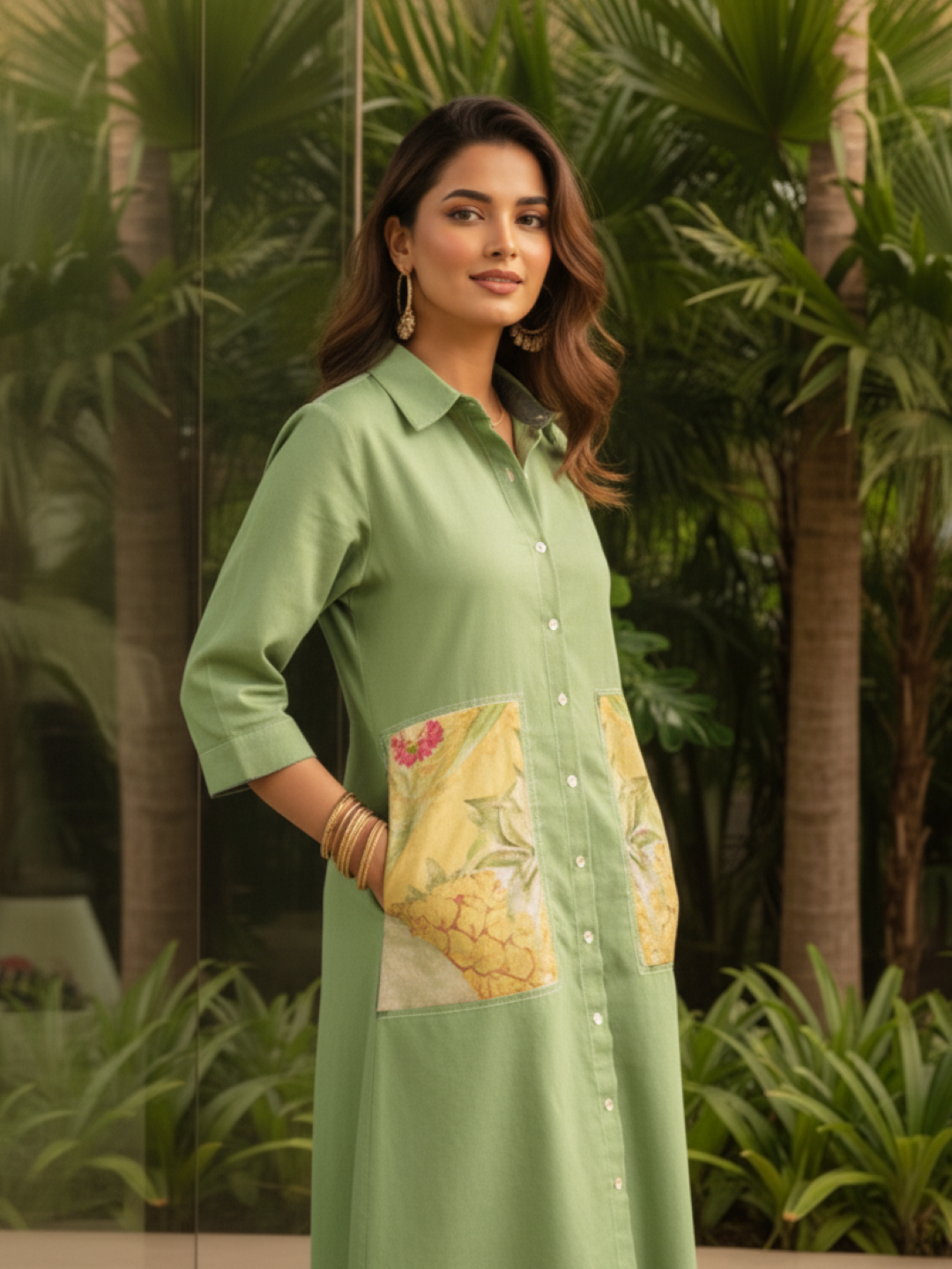 Ivanka Sage cotton dress