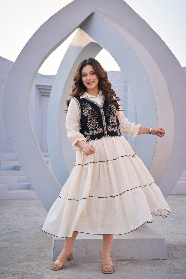 Tatva magnolia cotton jacket dress