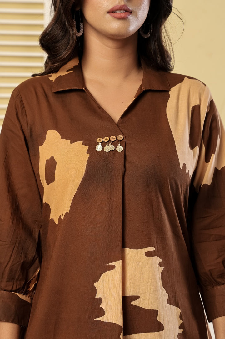 Poppi Caramel cotton Co-ord Set