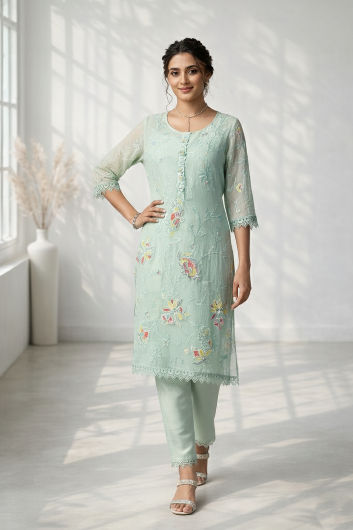 Anumeha moss full work co-ord set