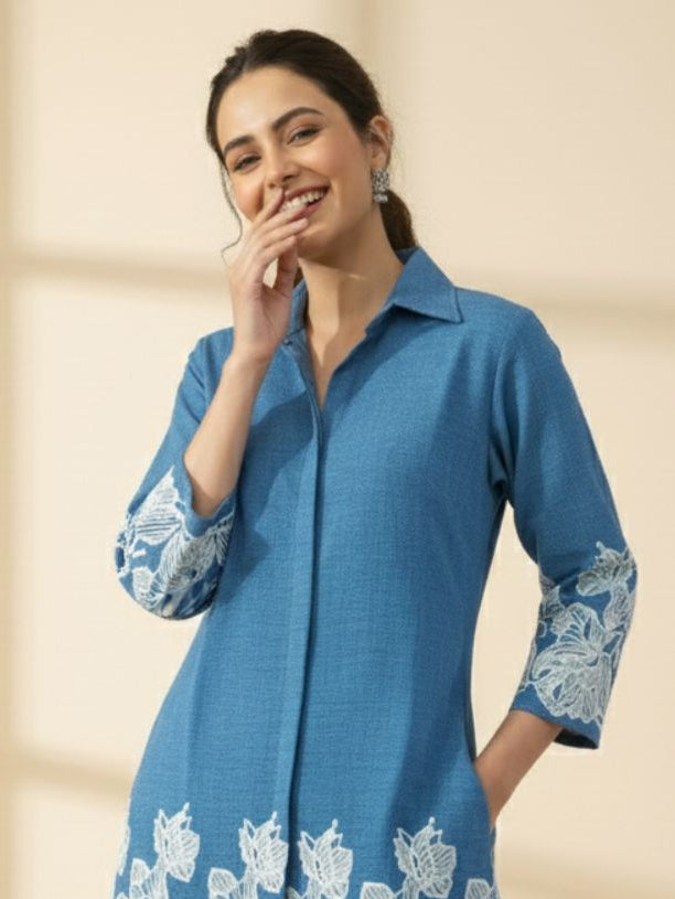 Shanti Lapis Embroidered Co-ord Set