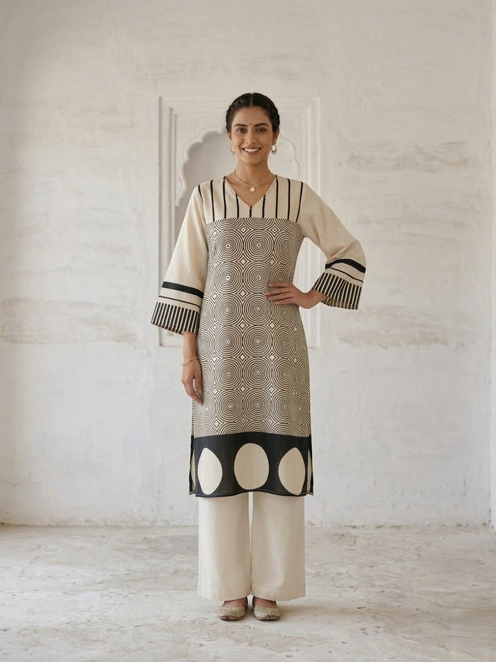 Swades mono cotton kurta pant set