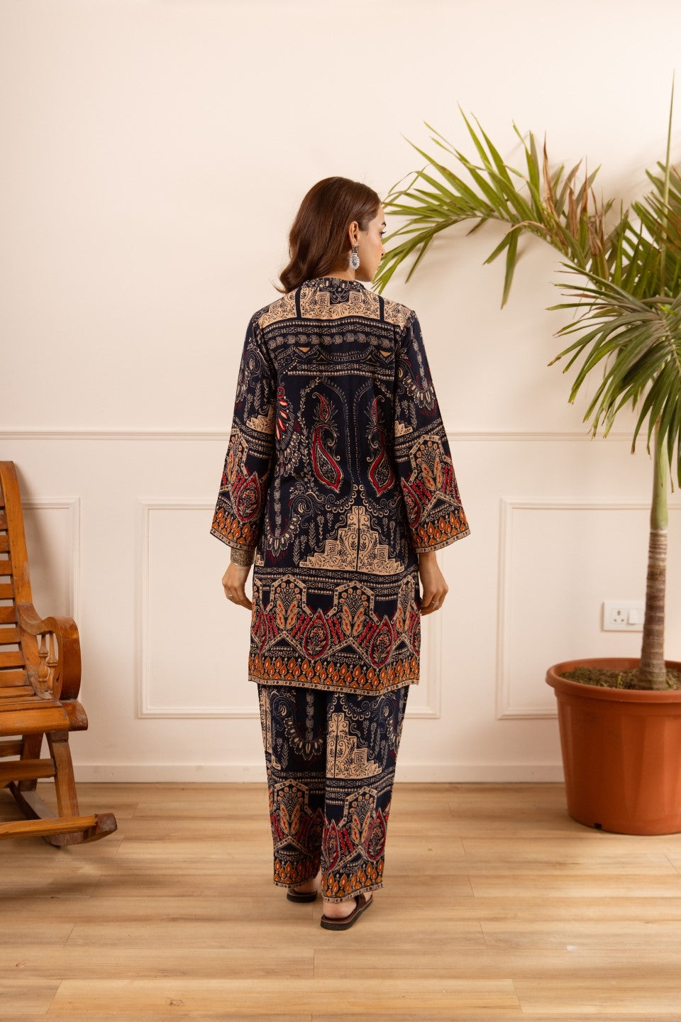 Karen stone printed cotton co-ord set