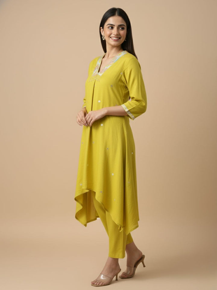 Tanishk Citrus Work Co-ord Set