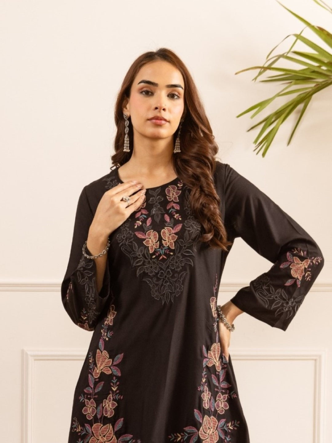 Karen irium embroidery cotton co-ord set