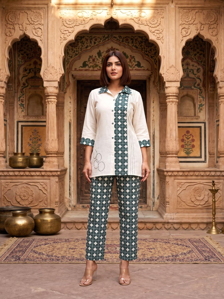 Vibha Peacock Printed Co-ord Set