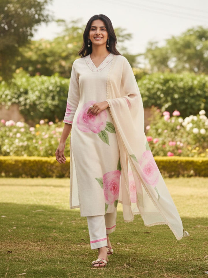 Lisba Rose Linen Cotton Suit Set