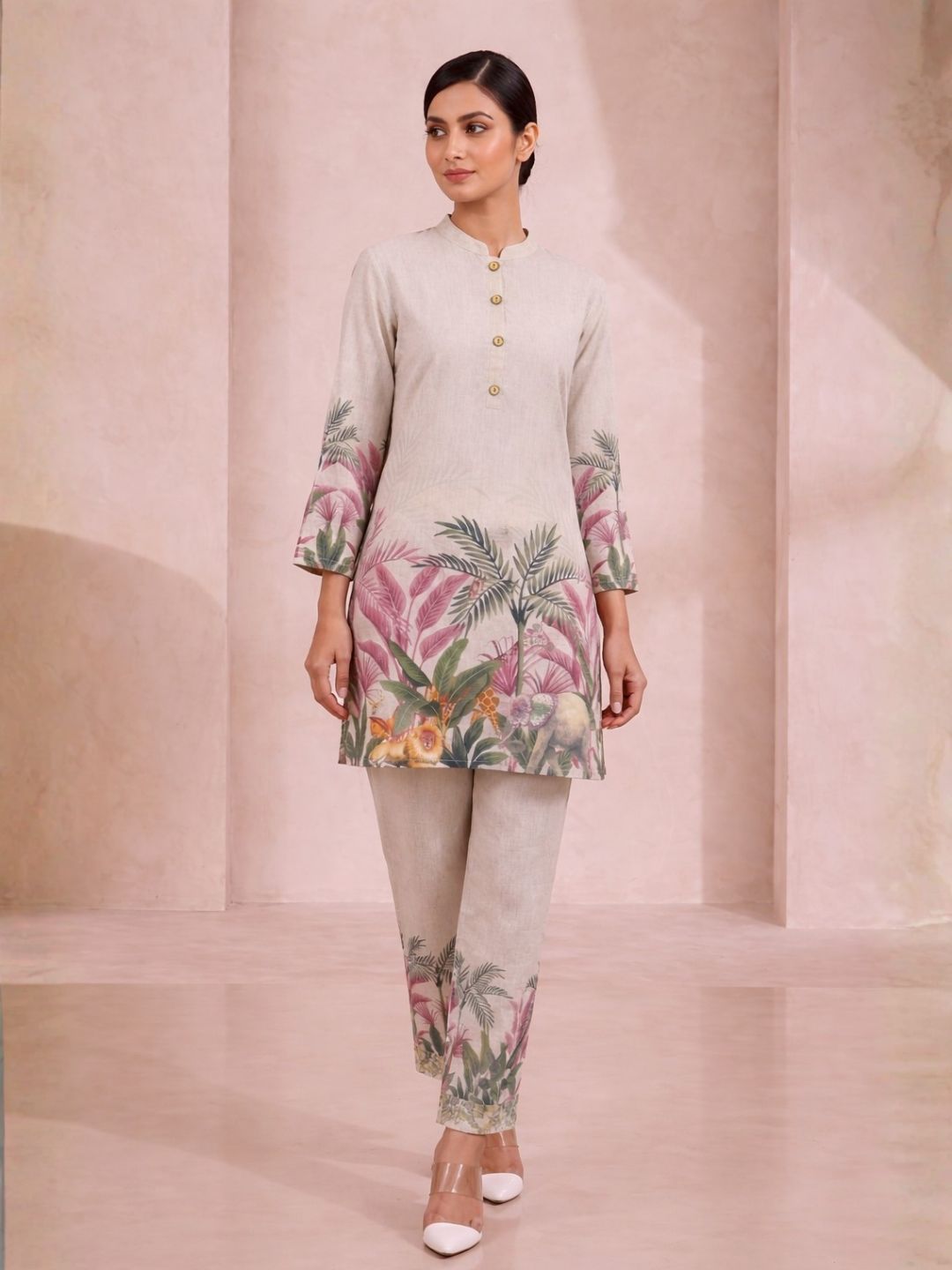 Shanti Fauna Printed Work Co-ord Set