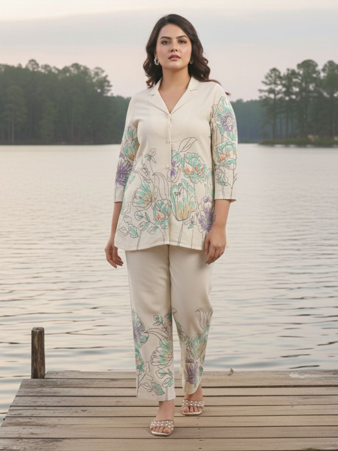 Hardik Snow Printed Cotton Co-ord Set