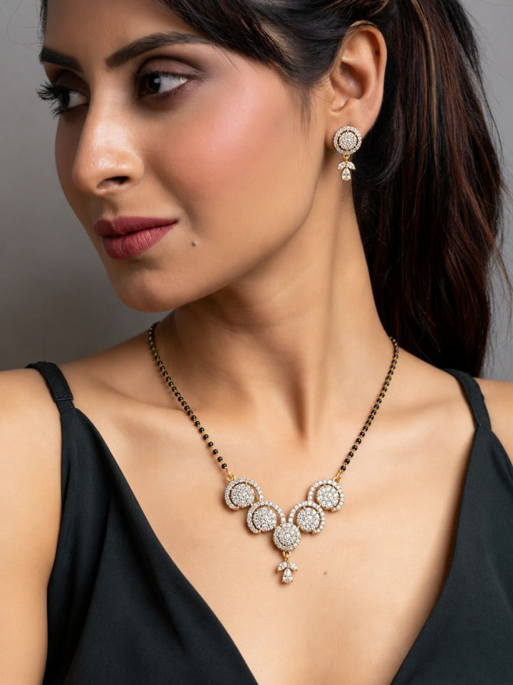 Nayra diamond Mangalsutra with earings set