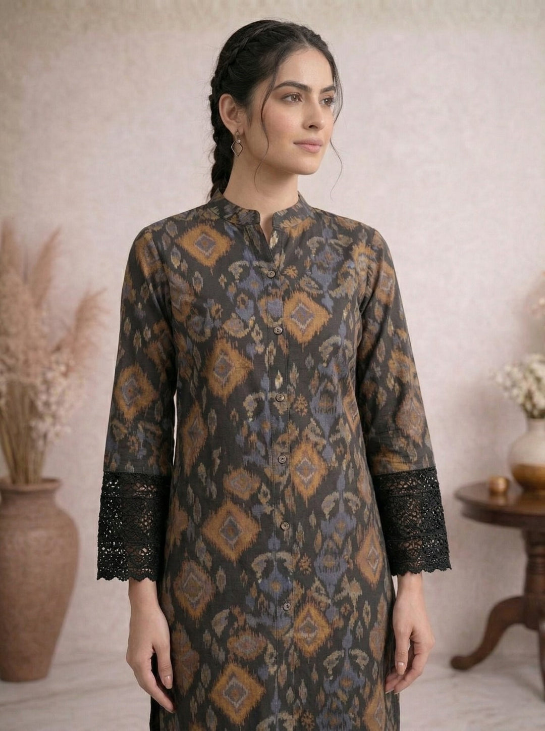 Surbhi sable cotton kurta pant set