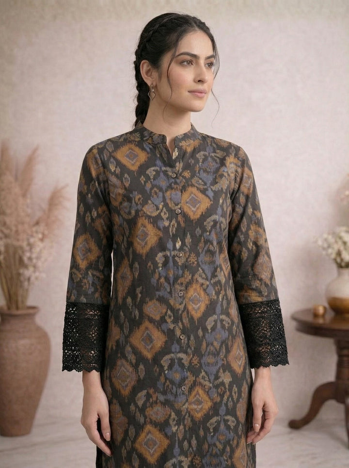 Surbhi sable cotton kurta pant set