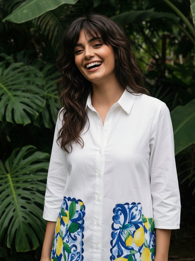 Ivanka vanilla cotton shirt dress