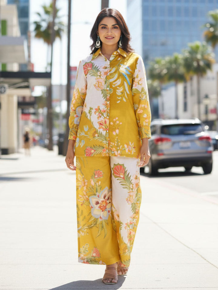 vastramaya amber cotton printed co-ord set