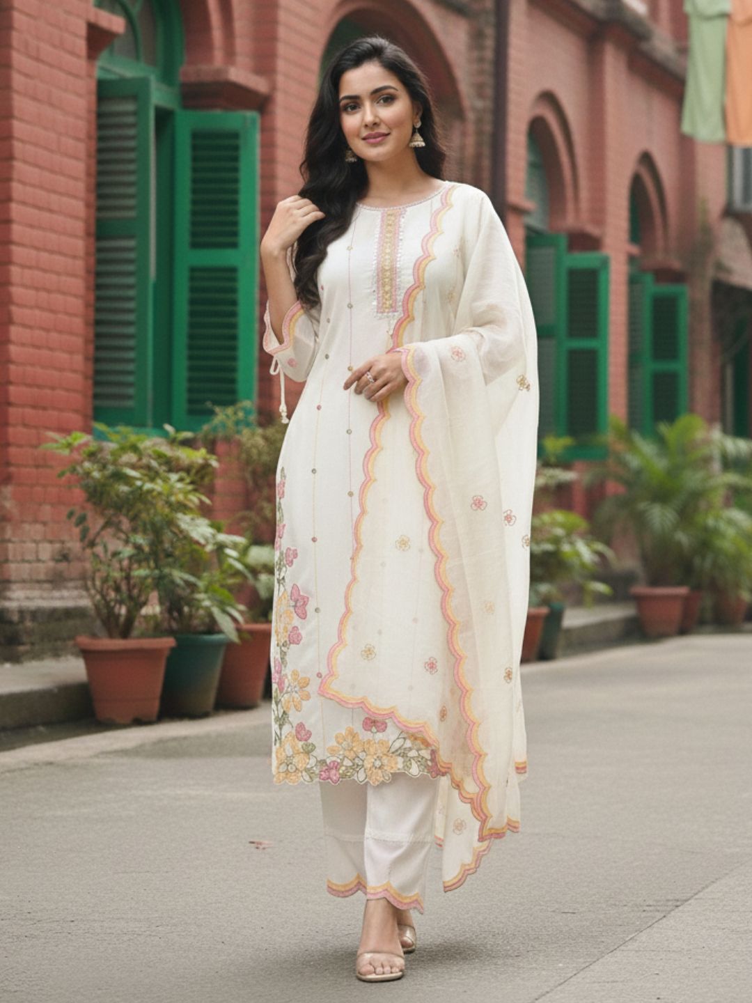 Nadira Saint Full Embroidery Lawn Suit Set