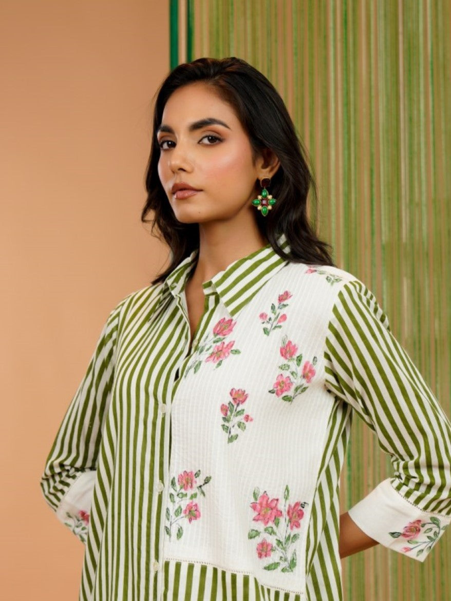 Tatva slime Stripes cotton co-ord set