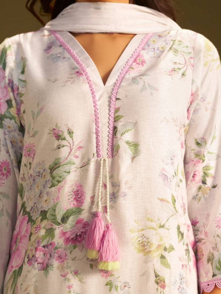 Itrh peony cotton linen suit set