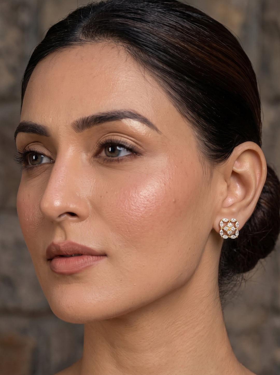 Monstera Floral Studs Earring