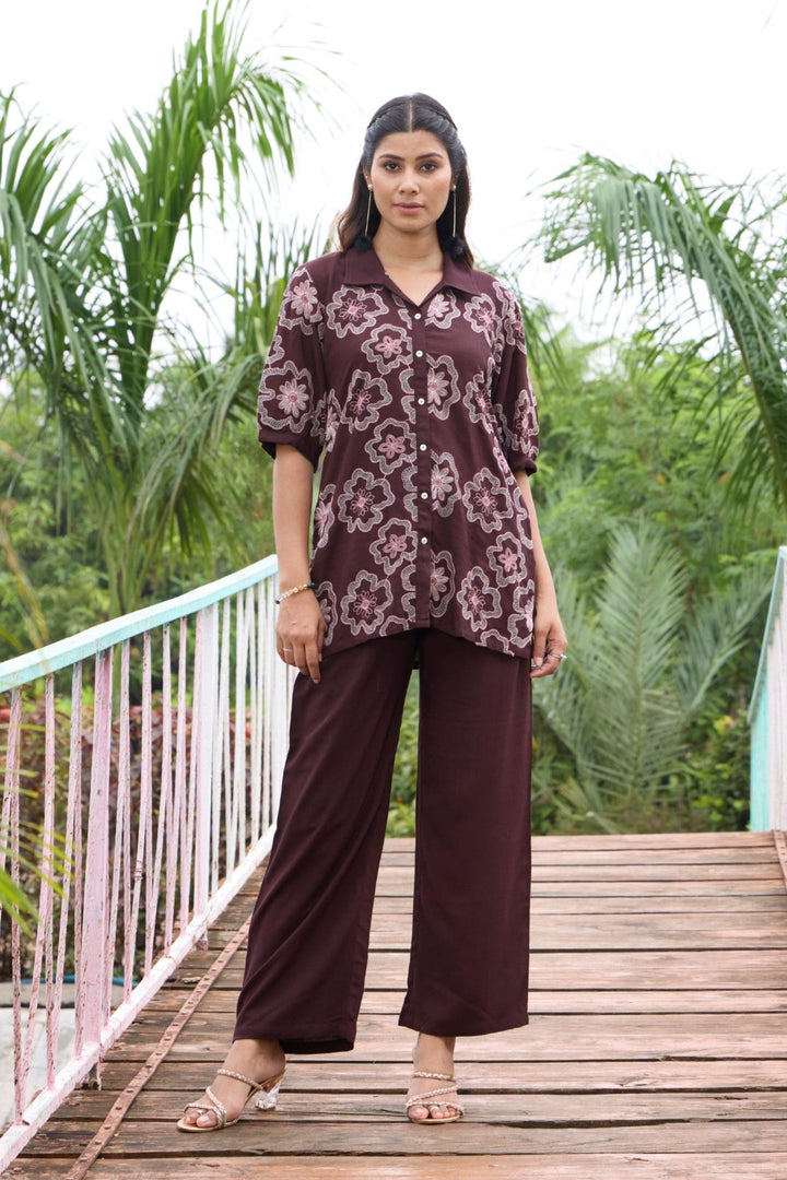 Sharad Jam Embroidery Co-ord set