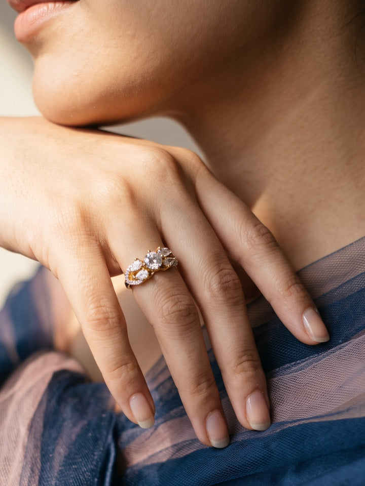 Monstera Bracelet Ring